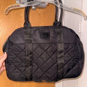 Steve Madden Black Quilted Laptop Bag